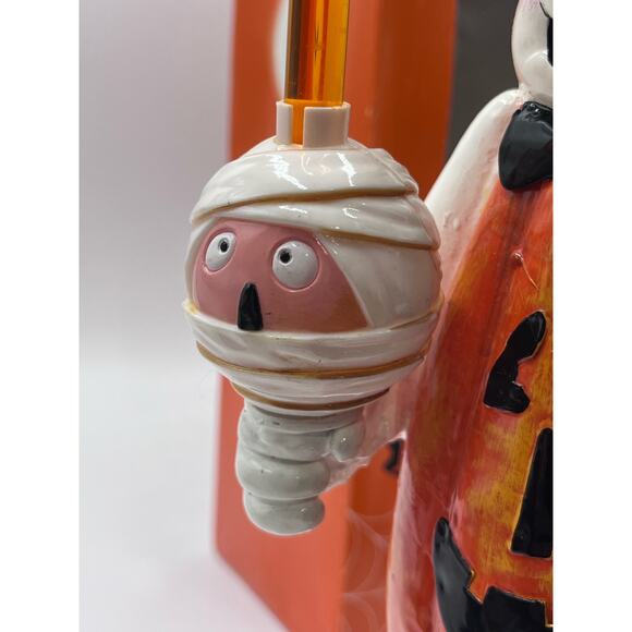 Vintage Metal Halloween Night Light Ghost Pumpkin Mummy 12 Black Orange Decor - Picture 6 of 15